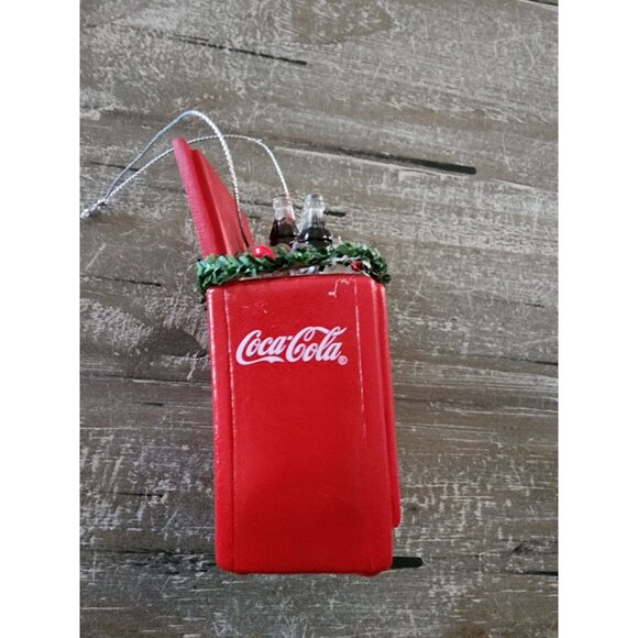 Coca-Cola Christmas Ornament Miniature Ice Cold Cooler With Soda Bottles Holiday - Picture 5 of 7